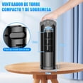 thumbnail image 4 of Ventilador de torre de 33 cm, Ventilador de Mesa Silencioso port&aacute;til y compacto,Ventilador Peque&ntilde;a Sin Aspas, Oscilaci&oacute;n,3 Velocidades,Temporizador 7.5H,Ventiladores d, 4 of 8
