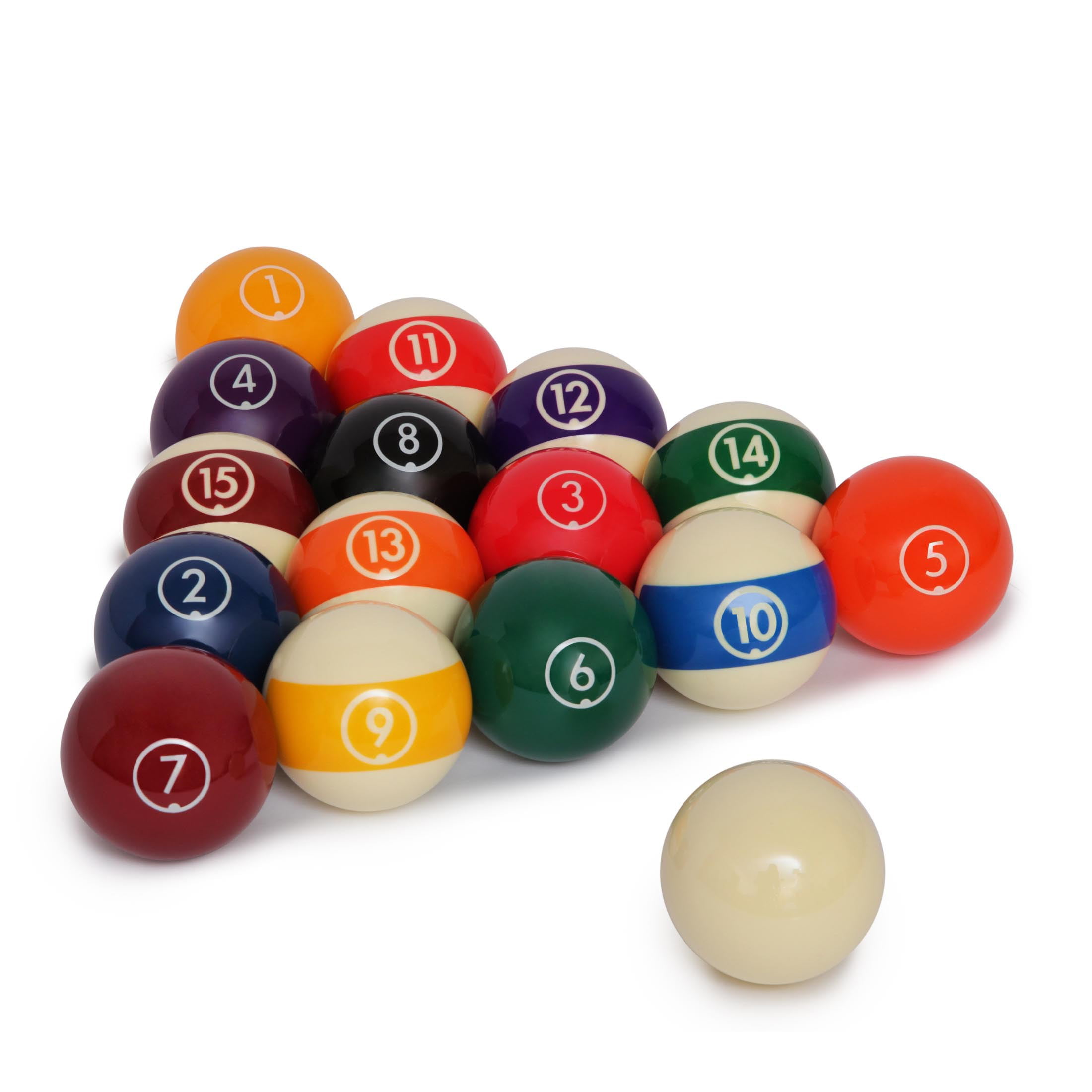 Full Set 16 Pool Balls Delta Deluxe Ball set w/ Blue Dot Cue Ball Size 2-1/4 in 