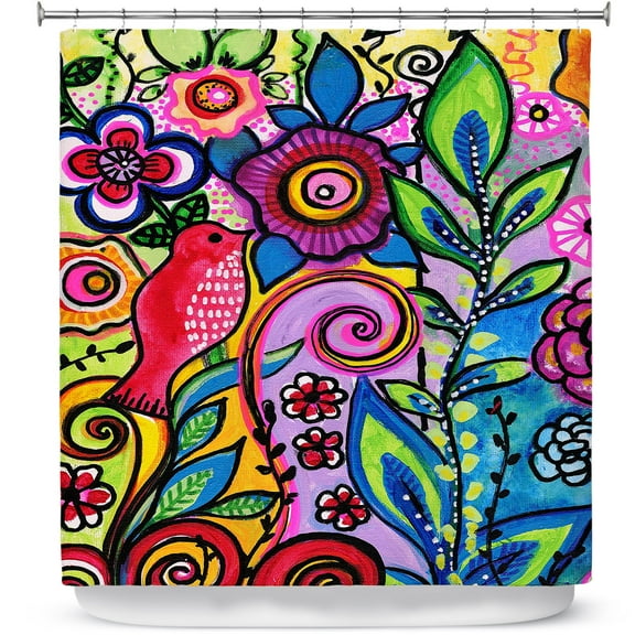 Shower Curtains 70" x 73" from DiaNoche Designs by Robin Mead - Color Floral