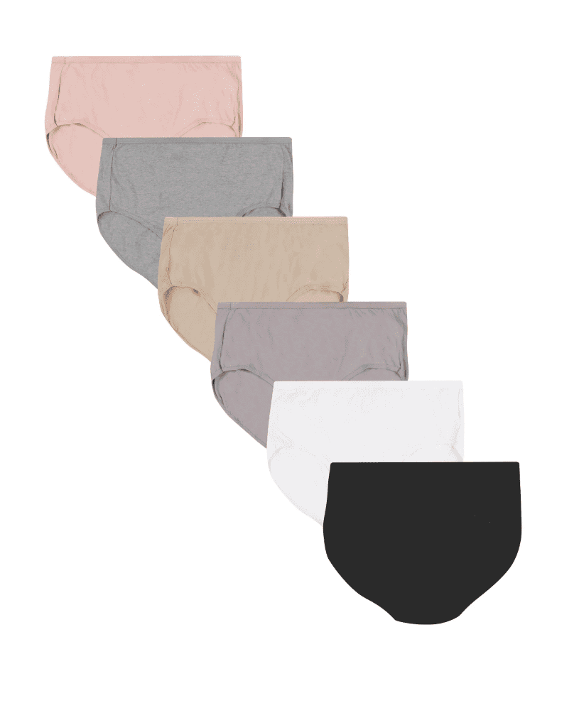 Slip donna Hanes senza etichetta confezione da 6 pezzi puro comfort Slip donna Hanes senza etichetta confezione da 6 pezzi puro comfort