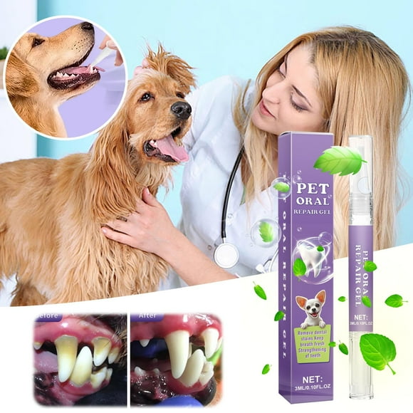 Gel blanqueador bucal para mascotas, 3 ml, ingredientes naturales, para perros y gatos, mejora la sonrisa, fortalece los dientes, fórmula,Vsgery