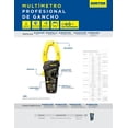 thumbnail image 2 of Multmetro De Gancho 1000vdc Electicista Profesional Surtek SURTEK MUL06, 2 of 3
