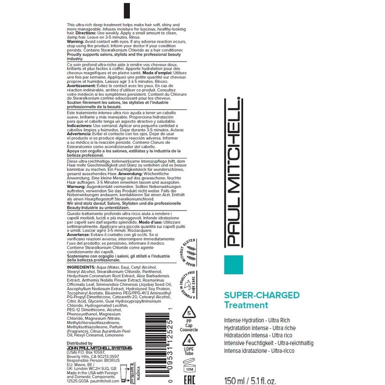 Paul Mitchell Super-Charged Treatment, Deep Conditioner for Dry