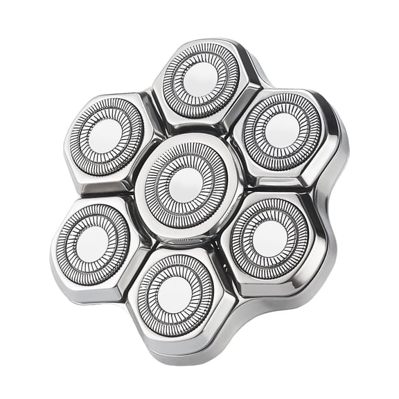 7D Magnetic Silvery Universal Replacement Blade Head for Men's Electric Shaver - 7 Blades Head Shaver Replacement