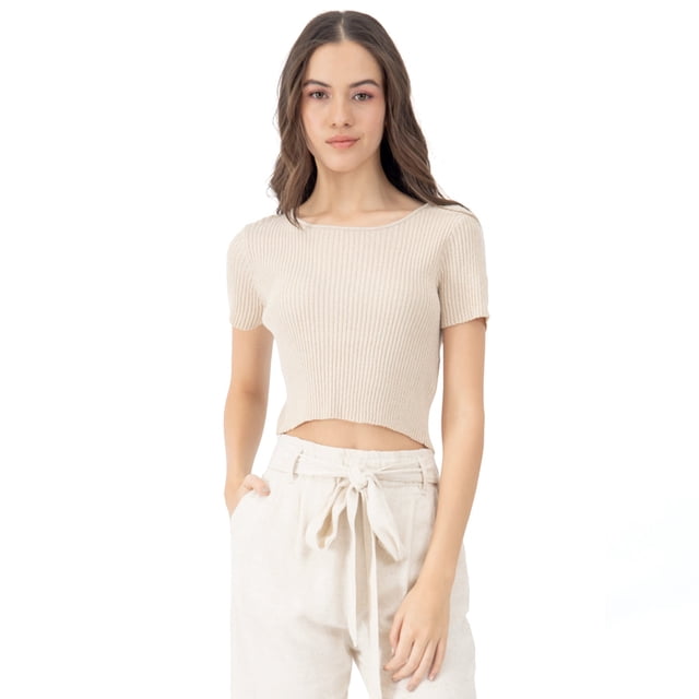 PLAYERA PARA MUJER QUARRY CORTA CON CANALES