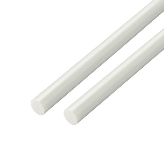 Uxcell Plastic Round Rod1/4" Dia 20" LengthWhite FRP Fiberglass Round Rod Engineering Round Rods 2Pcs