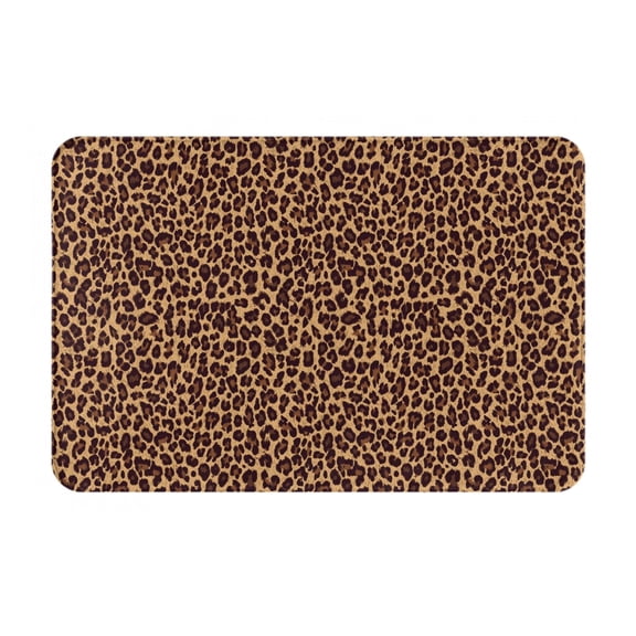 KLL Leopard Printed Print Front Door Mat Indoor Outdoor Entrance, Non-Slip Mat All-Weather Doormat Indoor Outdoor Rug Patio Porch Entryway Mat, 23.6''x15.7''