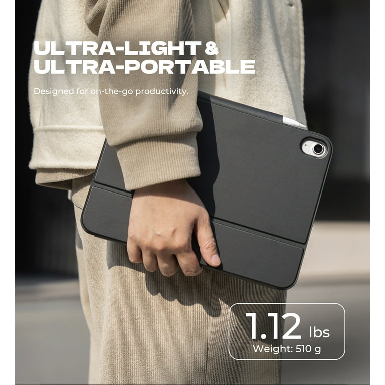 Dexnor Magnetic Keyboard Case For IPad 11th/10th Gen (A16) - Backlit, Trackpad, Ultra-Thin, Blue