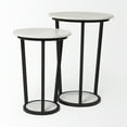 thumbnail image 6 of Mercana Bombola I 15 x 20.9 Round White Marble Top & Black Metal Frame Table, 6 of 10