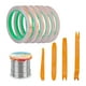 thumbnail image 1 of Kit para vitrales: 6 tamaños de cintas de lámina de cobre, 4 espátulas, 1 de soldadura, herramienta manual para vitrales con lámina de cobre, 1 of 8