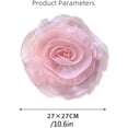 thumbnail image 6 of 10inch Extra Large Flower Brooch Pin for Women Fashion Dainty Organza Satin Fabric Big Camellia Brooches Lapel Pins Wedding Dance Party Dress Accessories Exaggerated Jewelry Gift, 6 of 10