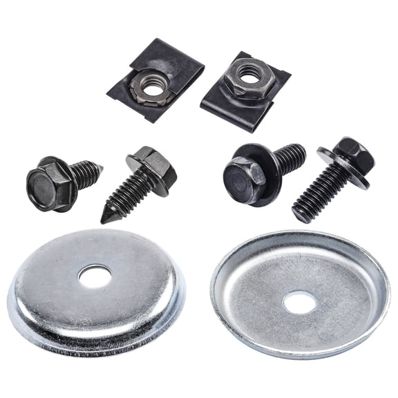 JEGS Inner Fender Hardware Kit Fits Select 1962-1981 Chevrolet Models - Black Stainless Steel