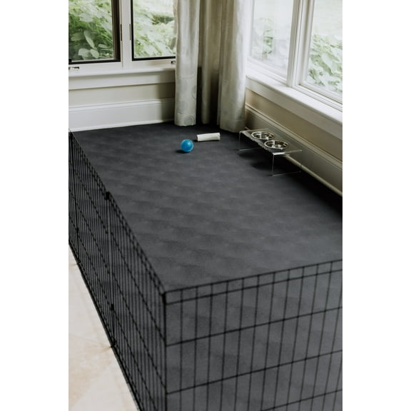 g-floor for pets levant texture protective vinyl floor covering for hardwood, concrete, and low-pile carpet - 7.5ft x 17ft slate grey