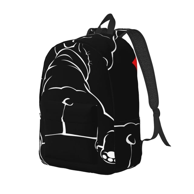 Fotbe Animal Bulldog Mochila de Lona con Estampado, Mochila Duradera, Mochila Versátil de Alta Calidad, Mochila Compacta Vintage-Small