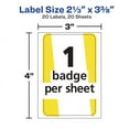 thumbnail image 3 of Avery Fashion ID Labels, 2-1/3: x 3-3/8", Paper, Removable, Neon Colors, Handwrite, 20 Labels, 3 of 5