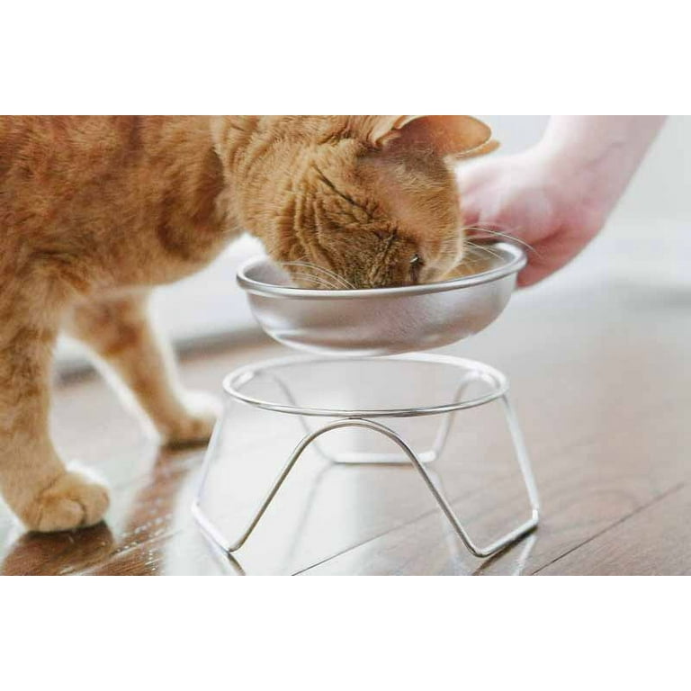 Elevated Cat Bowl with Stand Raised Cat Bowl Drinking Pet Feeder Non Slip  Food Container Cat Feeding Bowl for Small Dogs Supplies 12cm Aureate 1 Bowl  