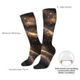 thumbnail image 4 of Rocae Abstract Glowing Wave Pattern for Novelty Casual compression Socks For Women Men Contrast Color Stockings, 4 of 6