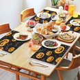 thumbnail image 2 of Evil Pumpkin Bat Ghost Halloween Linen Placemats Set Of 4 12x18 Inch Halloween Table Mat Heat-Resistant Washable Durable Place Mat for Party Kitchen Dining Home Decoration, 2 of 6