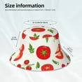 thumbnail image 6 of Bingfone Fresh Red Tomato Bucket Hat For Men Women,Packable Reversible Printed Sun Hats,Fisherman Outdoor Travel Hiking Beach Caps, 6 of 9