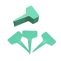 Holloyiver 100Pcs Multicolor T-Type Plant Labels, 6 Colors Plastic Waterproof Garden Sign Tags, Nursery Marker for Outdoor Garden Seedlings Seed Flower Vegetable, 2.3 x 3.9 Inch