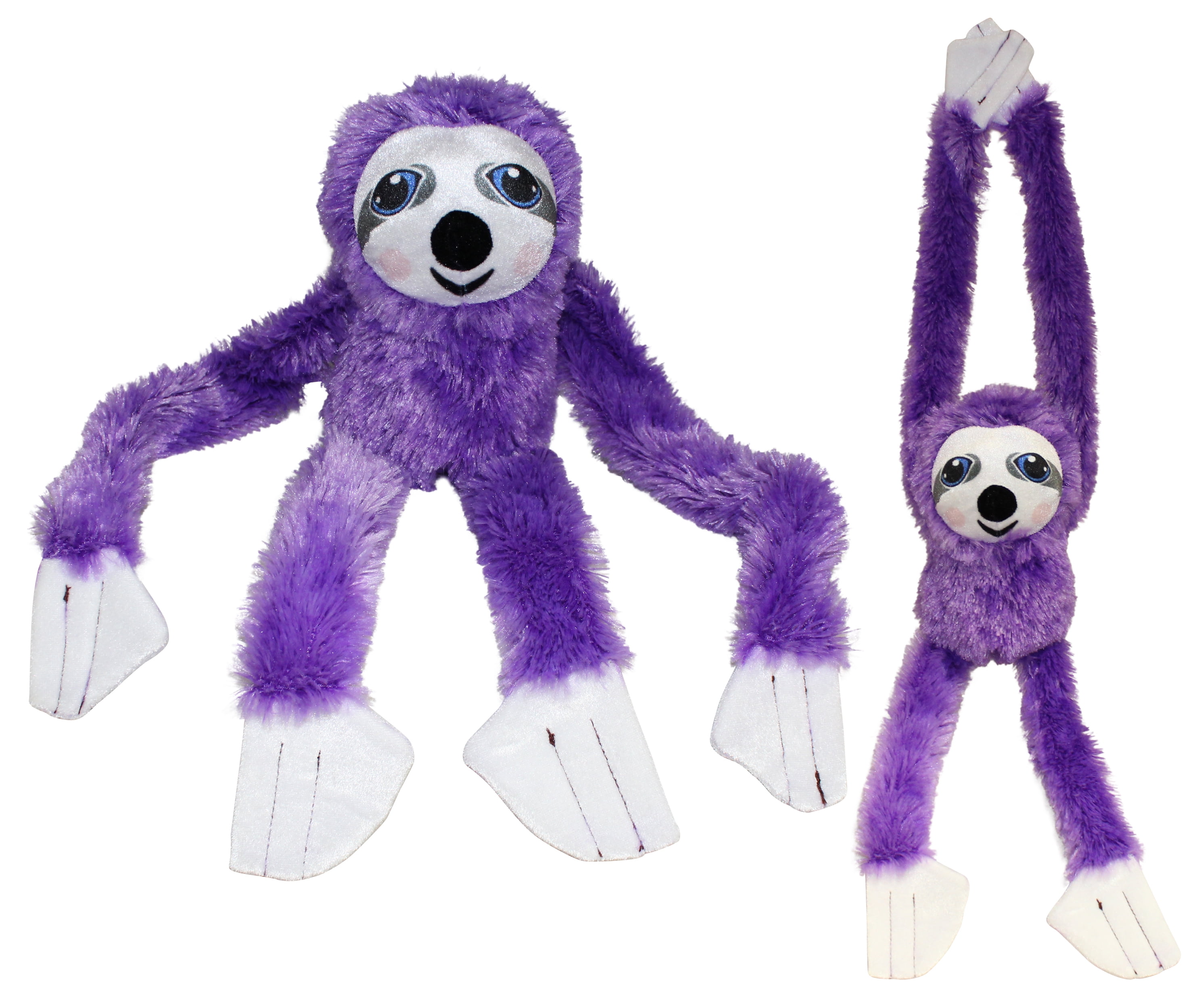 #PlushPals 27" Sloth Stuffed Animal Plush Toy Soft & Fluffy - Purple