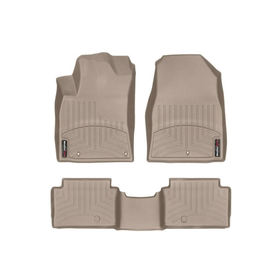 WeatherTech Custom Fit FloorLiners compatible with 2018-2020 Hyundai Elantra GT - 1st & 2nd Row, Tan