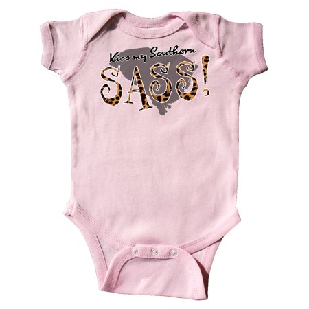 

Inktastic South Carolina Kiss my Southern Sass! in Leopard Print Gift Baby Girl Bodysuit