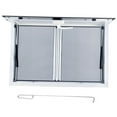 thumbnail image 1 of Concession Window – Energy Efficient Aluminum – RV & Food Truck Hatch – 2 Horizontal Removable Sliding Screens – Awning Door – Insect Screen – Easy Install – 53x33", 1 of 7