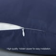thumbnail image 6 of Flxxie Satin Pillowcases with Hidden Zipper for Hair and Skin, Breathable Cooling Pillow Cases, Navy Blue, Queen 20"X30", 2 Pack, 6 of 6