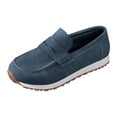 thumbnail image 6 of Rokment Women's Memory Foam Slip on Penny Loafers Walking Shoes Trendy Casual Leather Low Heel Non Slip Work Sneakers Blue Size 9.5, 6 of 7