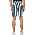 thumbnail image 3 of NOMADIC NOOK Men's Flat Front Summer Chino Stripes Printed Shorts 2 Packs, 3 of 5