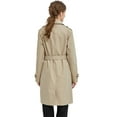 thumbnail image 2 of Orolay Women's Long Double Breasted Trench Coat with Belt Midi Length Overcoat Warm Sand, 2 of 6