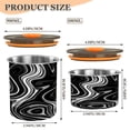 thumbnail image 3 of 30OZ Food Storage Can - Keep Coffee Tea Flour & More Fresh - Ideal for Cereal Nuts & Pet Food Matte Black Flowing Lines, 3 of 9