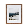 thumbnail image 2 of Scholartree 2 PACK 16x20 Wood Gallery Poster Frame, 16x20 Matted to 11x14 Wall Frames, Brown, 2 of 8