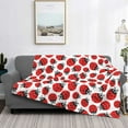 thumbnail image 2 of Yiaed Cartoon Ladybug Print Blanket Throw Blanket Soft Cozy Flannel Blanket for Home Bed Sofa Couch Chair-80"x60", 2 of 6