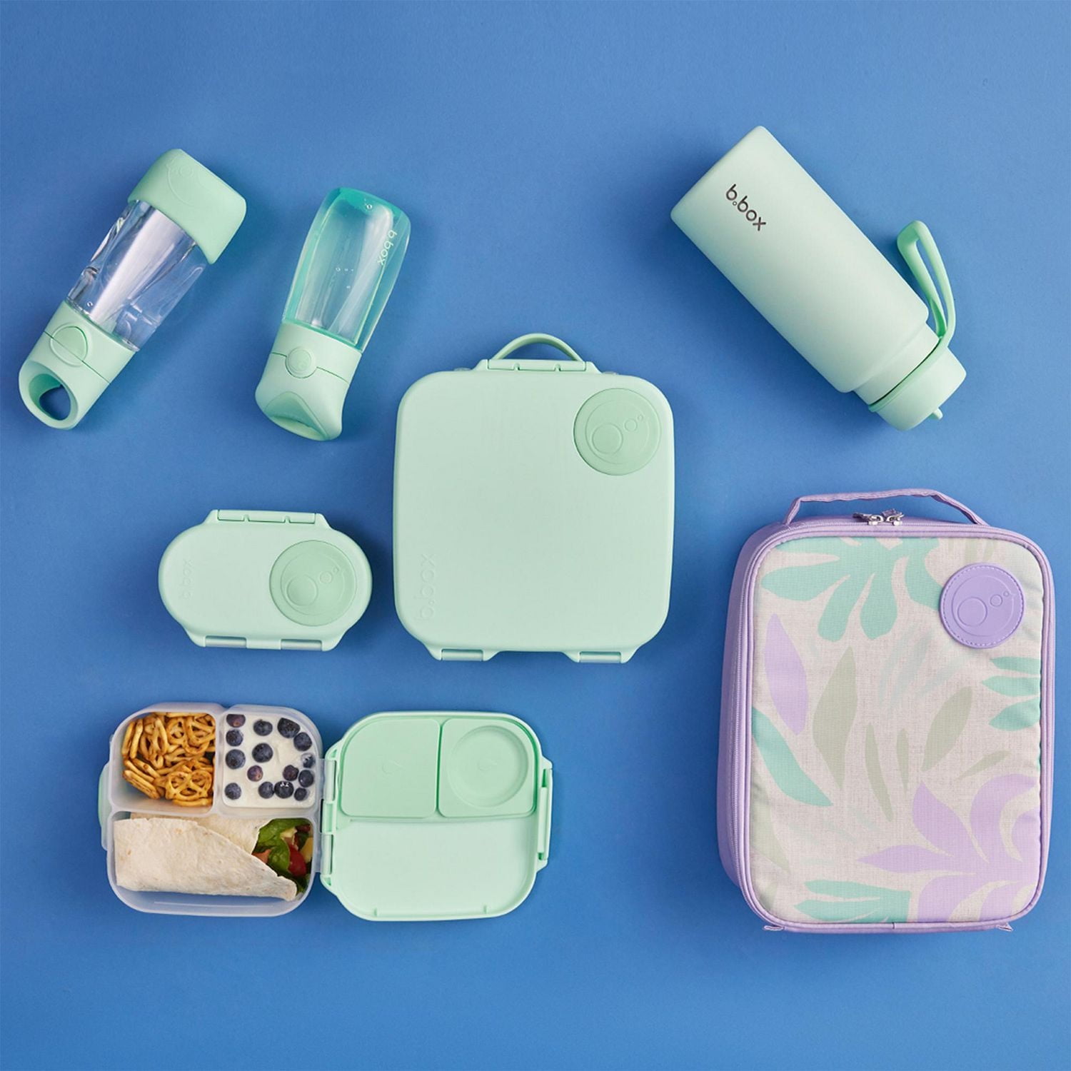 b.box - Mini Lunch Box for Kids: Lightweight Bento Box, Lunch Snack Container with 2 Leak Proof Compartments. Ages 3+ School Supplies, BPA Free