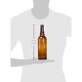 thumbnail image 3 of Botellas de cerveza FasTrack de vidrio ámbar, cuello largo, 650 ml, paquete de 12, 3 of 6
