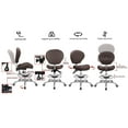 thumbnail image 4 of Kaleurrier Tabourets Réglables Chaise de Dessin avec Dossier et Repose-Pieds, Dossier Inclinable, Siège Pivotant, Roulettes, pour Studio, Dentaire, Bureau, Salon et Comptoir, Chaises de Bureau Hautes Sans Accoudoirs pour la Maison (Brun), 4 of 4
