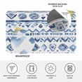 thumbnail image 4 of Southwestern Boho Doormat Outdoor Entrance 24"x36", Blue Aztec Oriental Abstract Patterns Absorb Moisture Dirt Door Mats, Non-Slip Rubber Backing Floor Mats Indoor, Low-Profile Front Door Rugs, 4 of 9