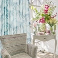 thumbnail image 4 of Deconovo Traditional light blue Floral Palm Tree Leaves Grommet Sheer Curtain, 52 x 84 in (2 Panels), 4 of 8
