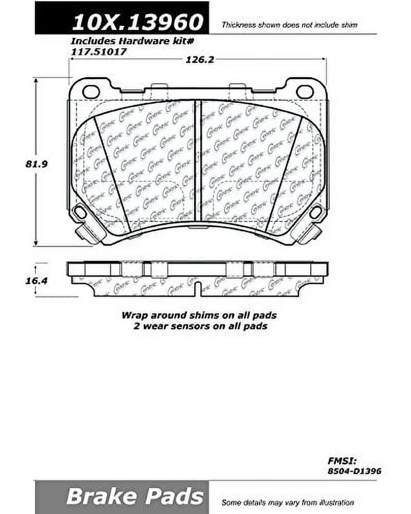 Centric 105.13960 Disc Brake Pad