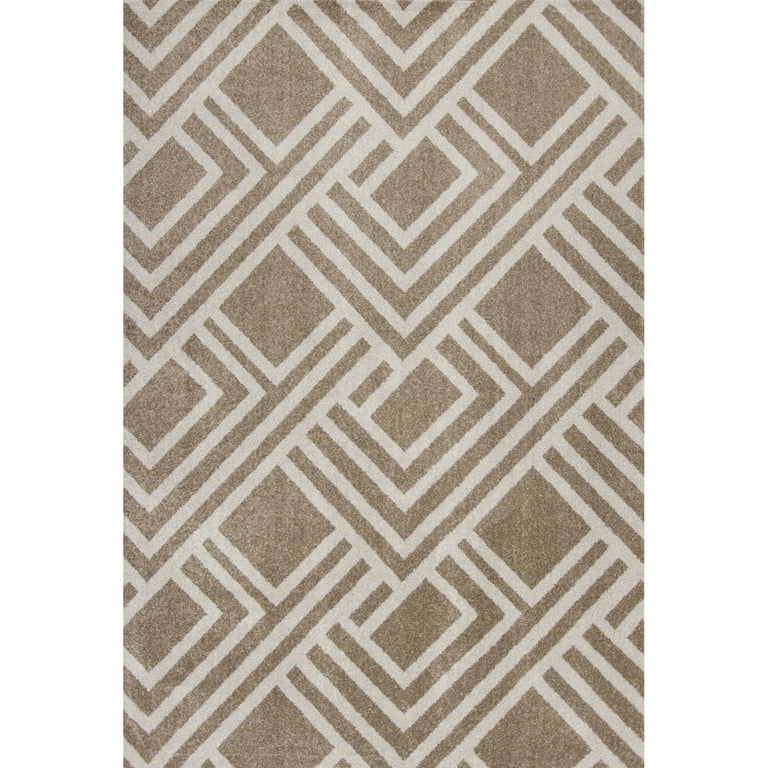 8'X11' Beige Machine Woven Uv Treated Geometric Indoor Outdoor Area Rug 8'X11' Beige Machine Woven Uv Treated Geometric Indoor Outdoor Area Rug