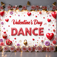 thumbnail image 4 of Red Roses Valentine's Day Banner Heart Shapes Love Display Romantic  Gift Boxes Romantic Backdrop for Valentine's Party Romantic Date Indoor Decoration, 4 of 8