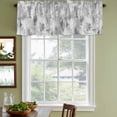 thumbnail image 4 of Grey Abstract Valances for Windows, Decorative Rod Pocket Window Valance Curtains, Modern Oil Painted Art Contemporary Short Curtain Drapes for Kitchen/Bathroom/Living Room, 2 Panels, 60" W x 18" L, 4 of 8