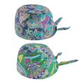 thumbnail image 3 of Gorro de quimio de trabajo a prueba de polvo Yuyangstore 2 uds multicolor Gorro médico ajustable unisex, 3 of 5