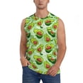 thumbnail image 2 of Fotbe Men's Avocado color cute animals Print Men's Sleeveless Muscle Tank Tops Casual T-Shirts for Gym Workout Beach-Medium, 2 of 8