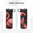 thumbnail image 3 of Yiaed Colorful Floral Flamingo Print Water Bottle with Straw Lid, Stainless Steel Double Wall Insulated Water Bottle | Leak-Proof and Spill-Proof Water Bottle, 3 of 8