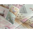 thumbnail image 4 of Ambesonne Farmhouse Quilted Bedspread Set 3 Pcs, Pastel Cottagecore Square, Queen Size, Lilac Rose Mint Green, 4 of 4