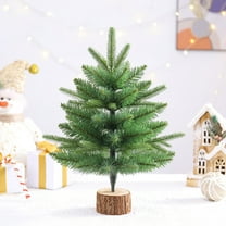 20"/50cm Artificial Christmas Tree Green Mini Tabletop Christmas Pine Tree with Plastic Stand Small Xmas Tree for Indoor Outdoor Holiday Home Decoration(Green)