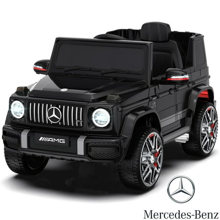 12V Mercedes-Benz G63 Licensed Powered Ride on Toy Car w/ Remote Control  Voice Prompt for Low Battery  Gift for Kids Unisex